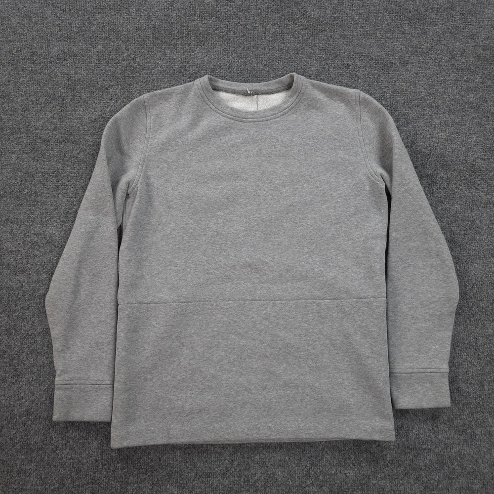 Lululemon Sweatshirt Womens 4 Gray Side Zip Crew Yes Fleece Pocket Pullover